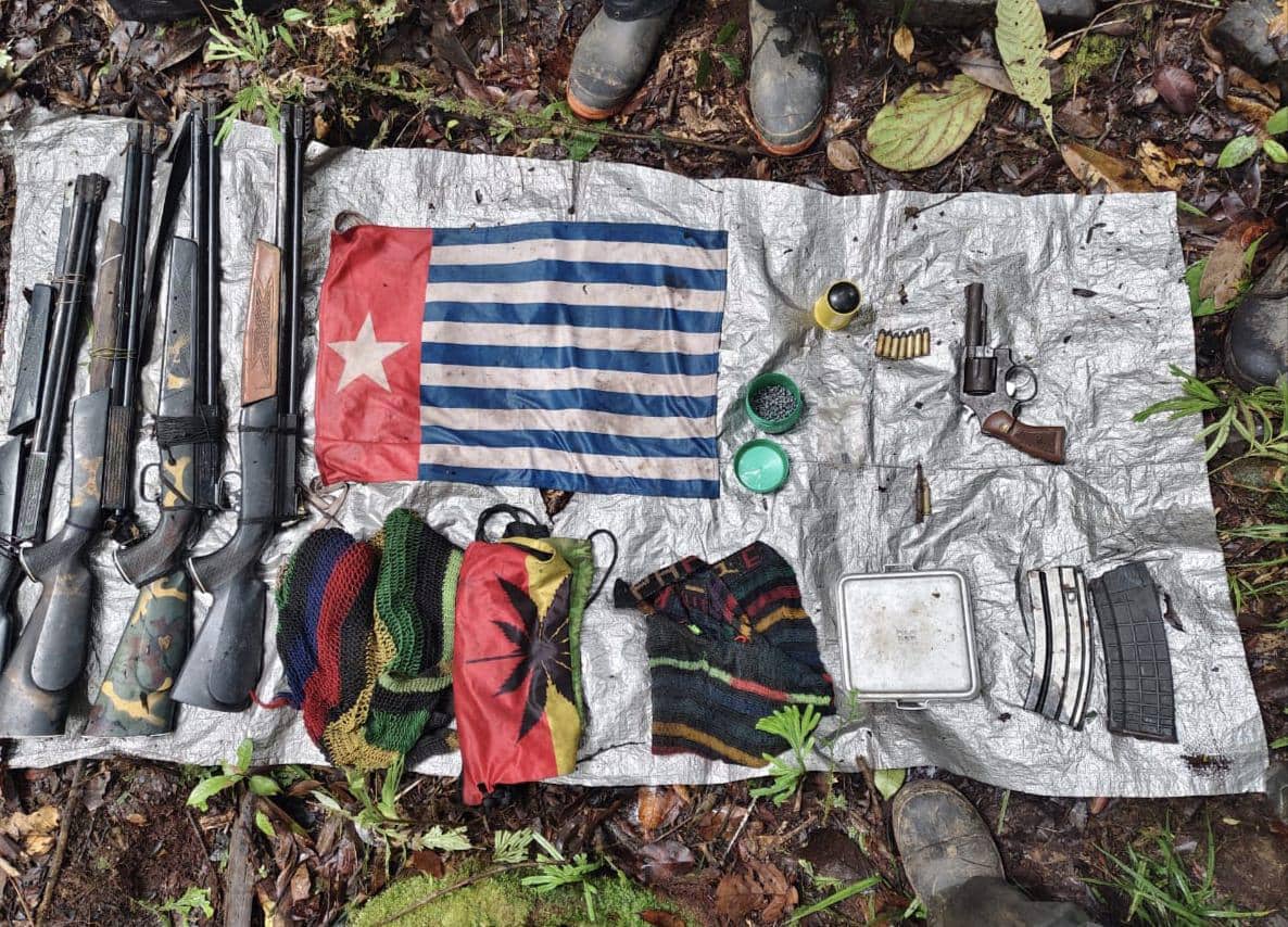 Firearms, ammunition and equipment seized by security forces